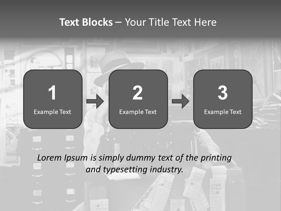 Sitting Businessmen Thinking PowerPoint Template