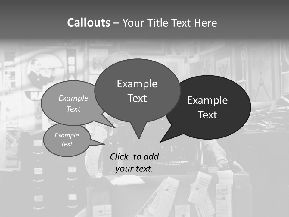 Sitting Businessmen Thinking PowerPoint Template