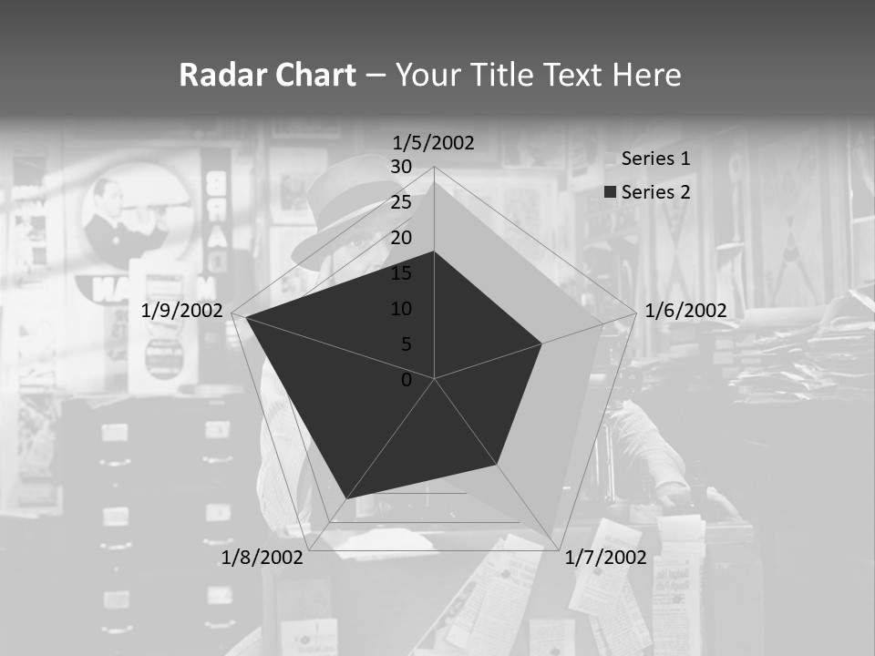Sitting Businessmen Thinking PowerPoint Template