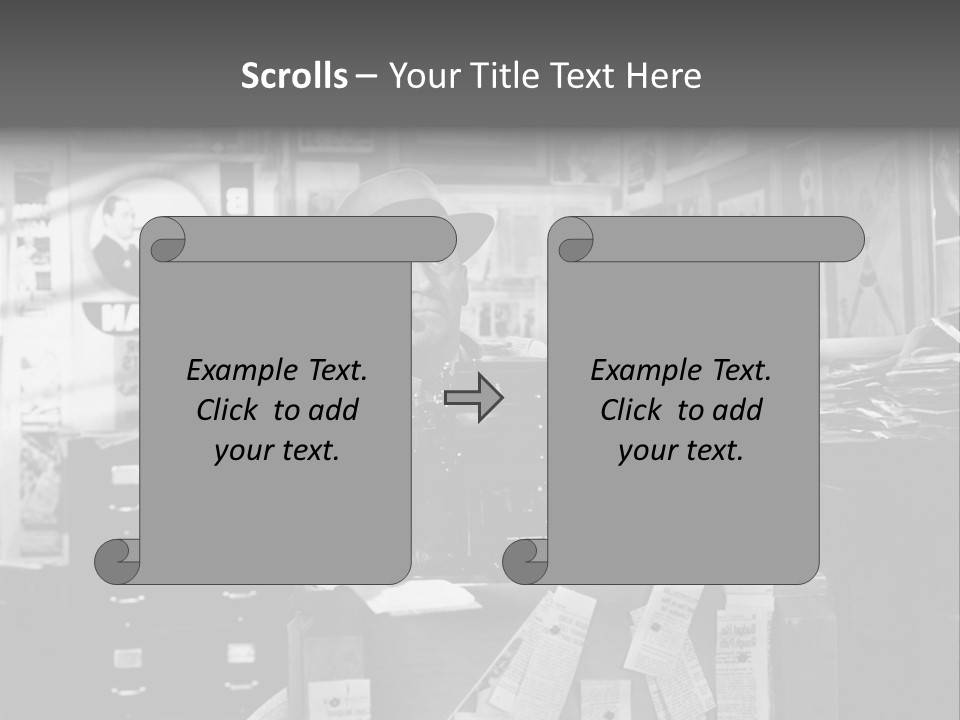 Sitting Businessmen Thinking PowerPoint Template