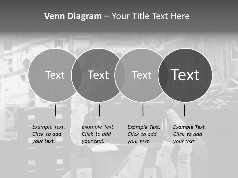 Sitting Businessmen Thinking PowerPoint Template