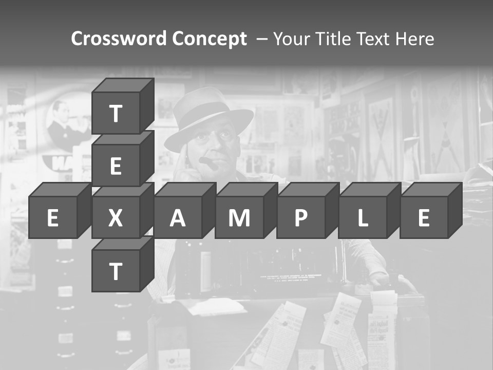 Sitting Businessmen Thinking PowerPoint Template