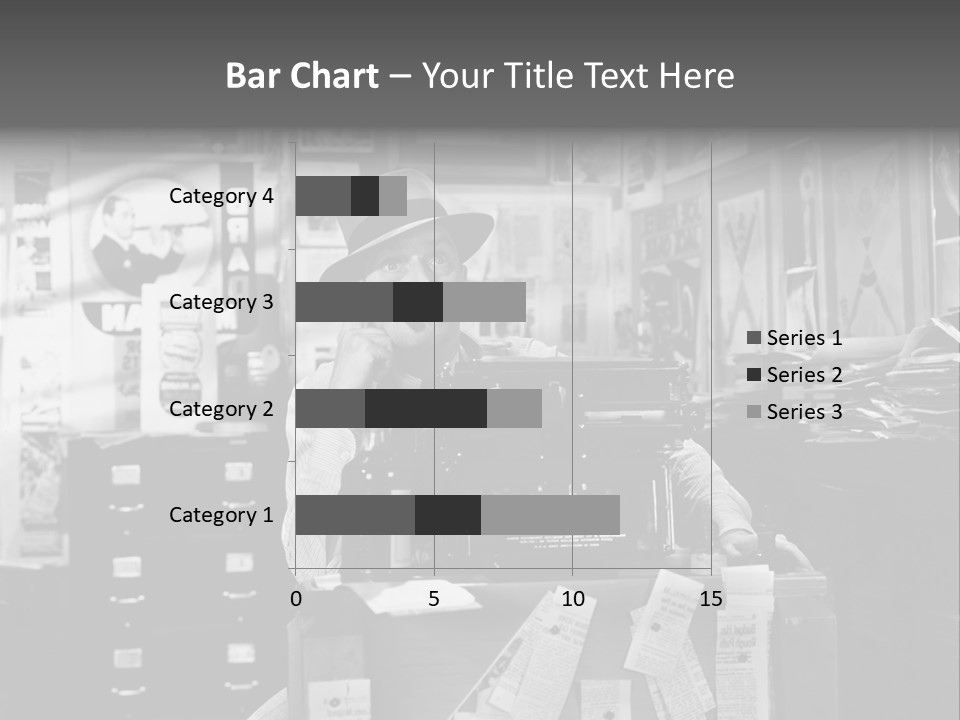 Sitting Businessmen Thinking PowerPoint Template