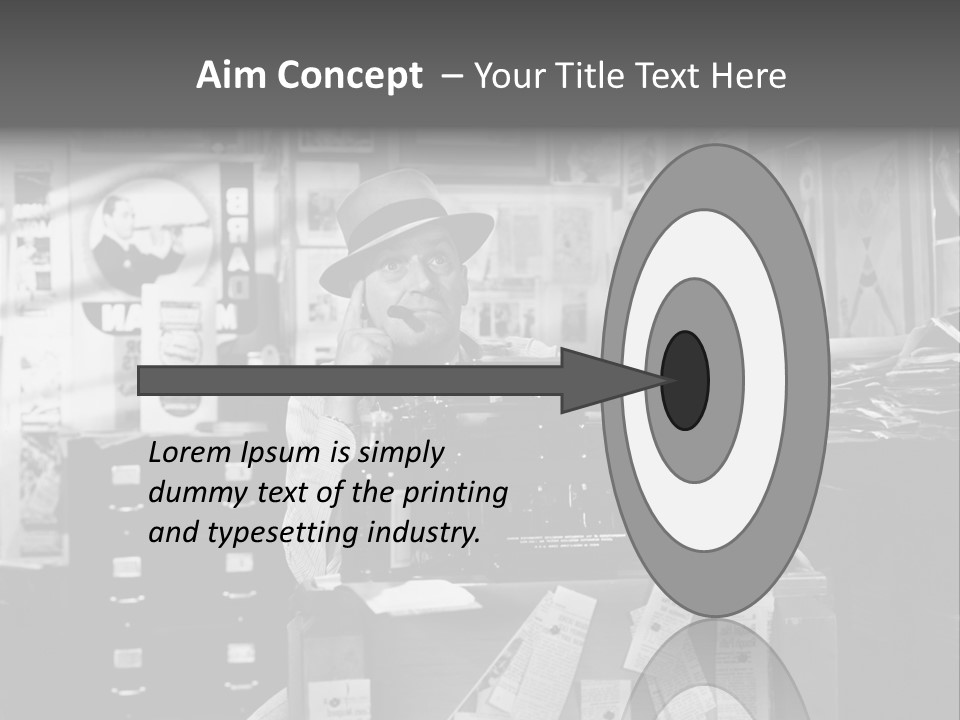 Sitting Businessmen Thinking PowerPoint Template