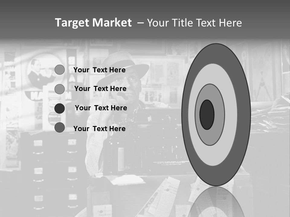 Sitting Businessmen Thinking PowerPoint Template