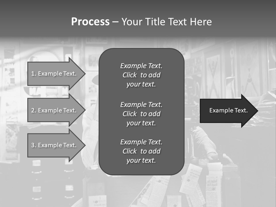 Sitting Businessmen Thinking PowerPoint Template