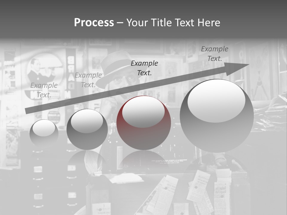 Sitting Businessmen Thinking PowerPoint Template