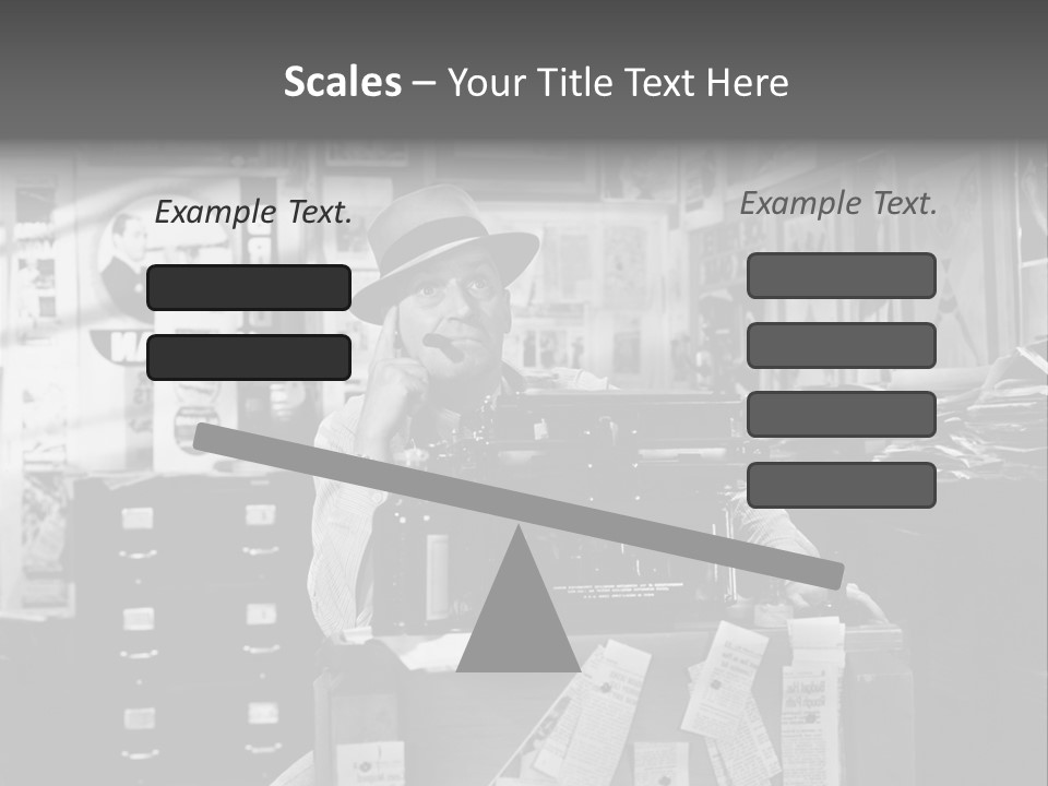 Sitting Businessmen Thinking PowerPoint Template