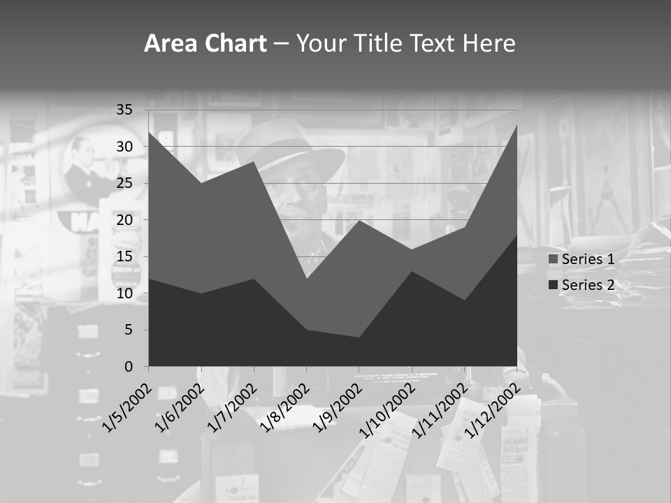 Sitting Businessmen Thinking PowerPoint Template
