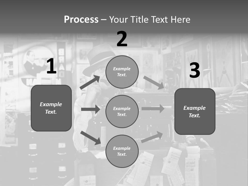 Sitting Businessmen Thinking PowerPoint Template
