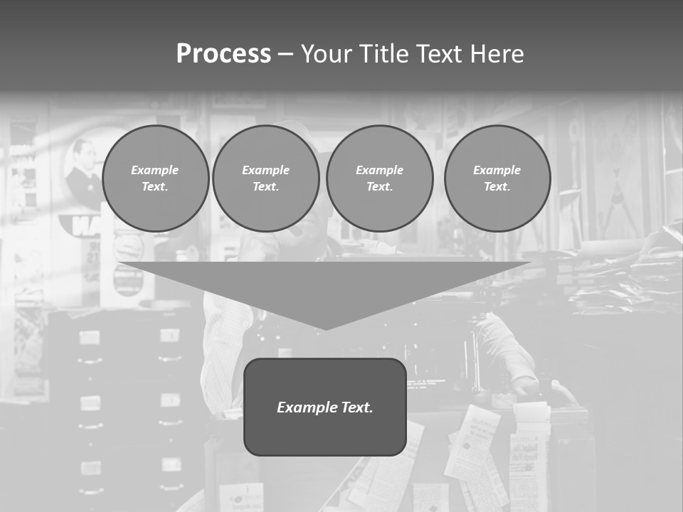 Sitting Businessmen Thinking PowerPoint Template