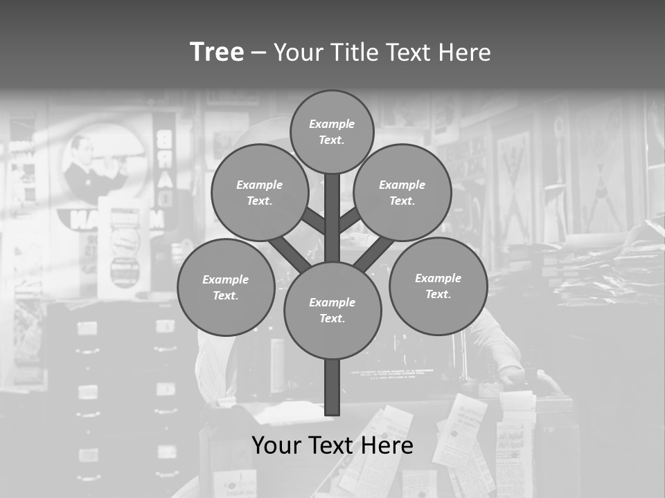 Sitting Businessmen Thinking PowerPoint Template