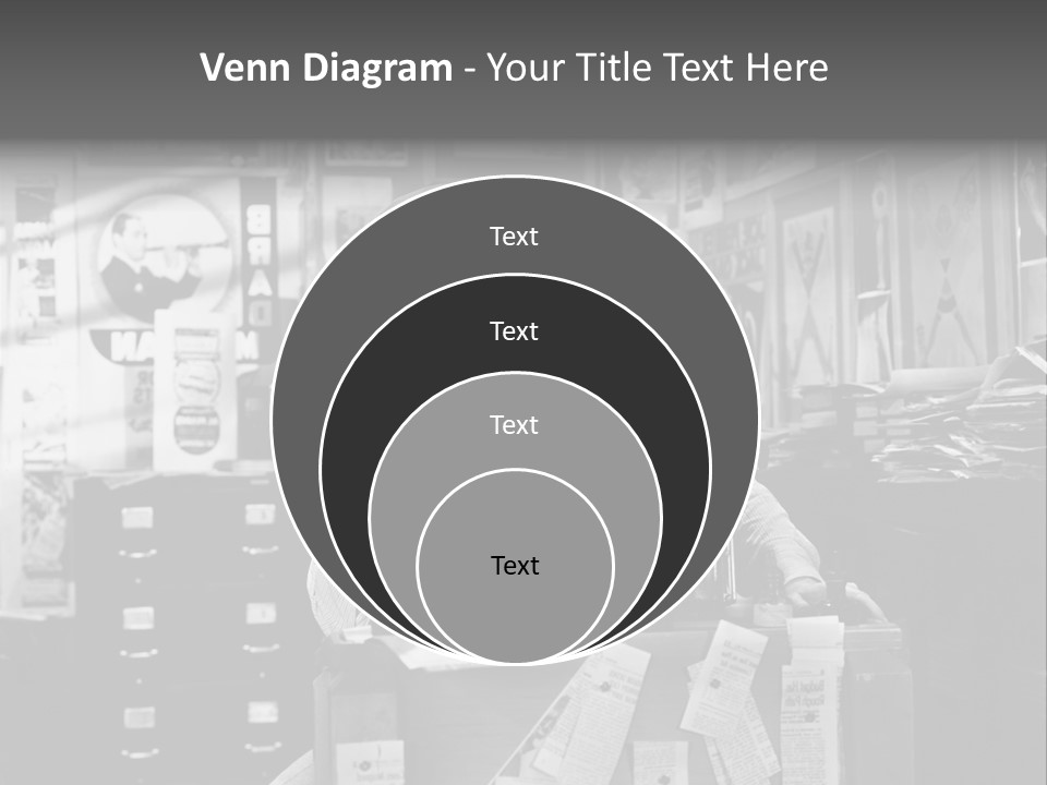 Sitting Businessmen Thinking PowerPoint Template