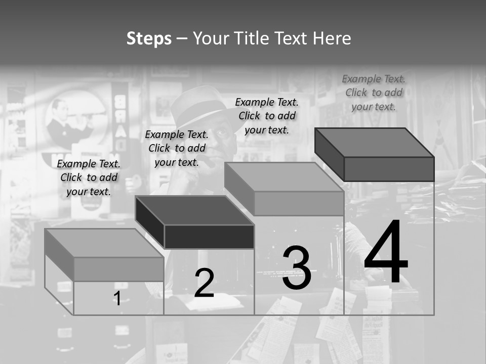 Sitting Businessmen Thinking PowerPoint Template