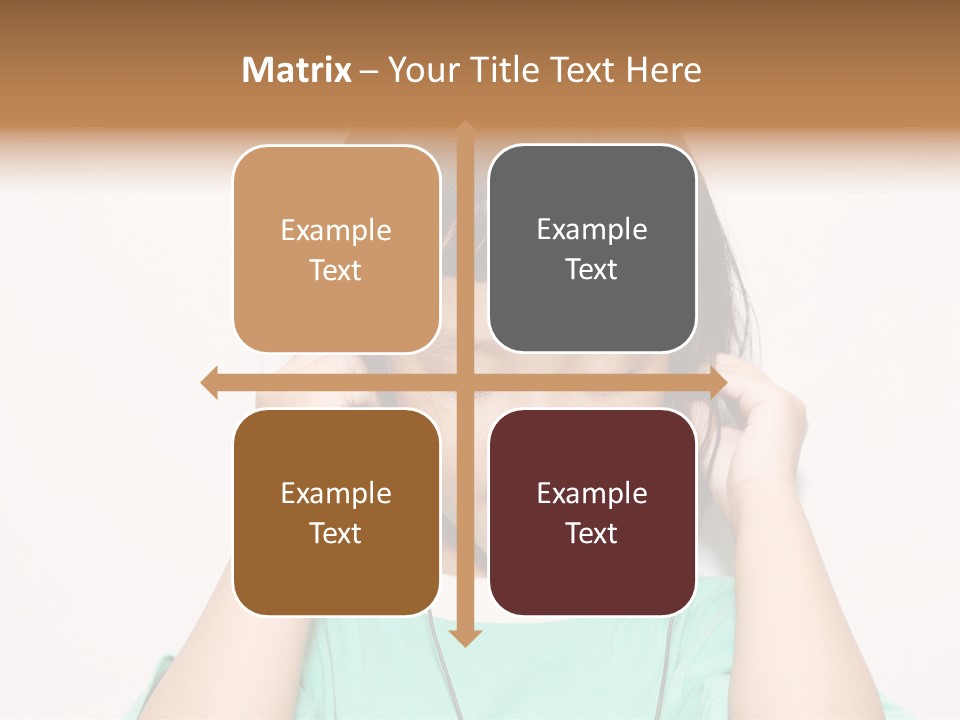 Happiness Model Face PowerPoint Template