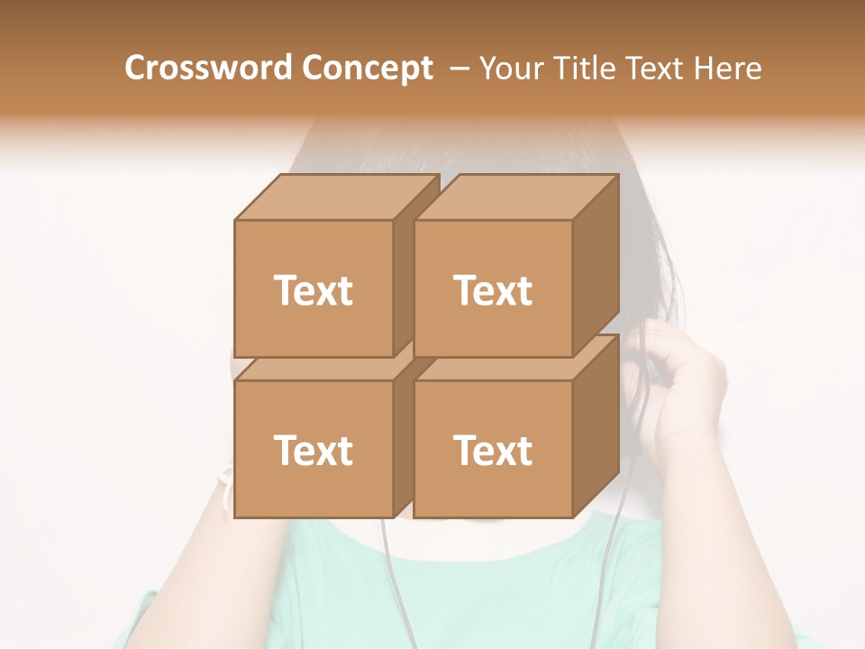Happiness Model Face PowerPoint Template