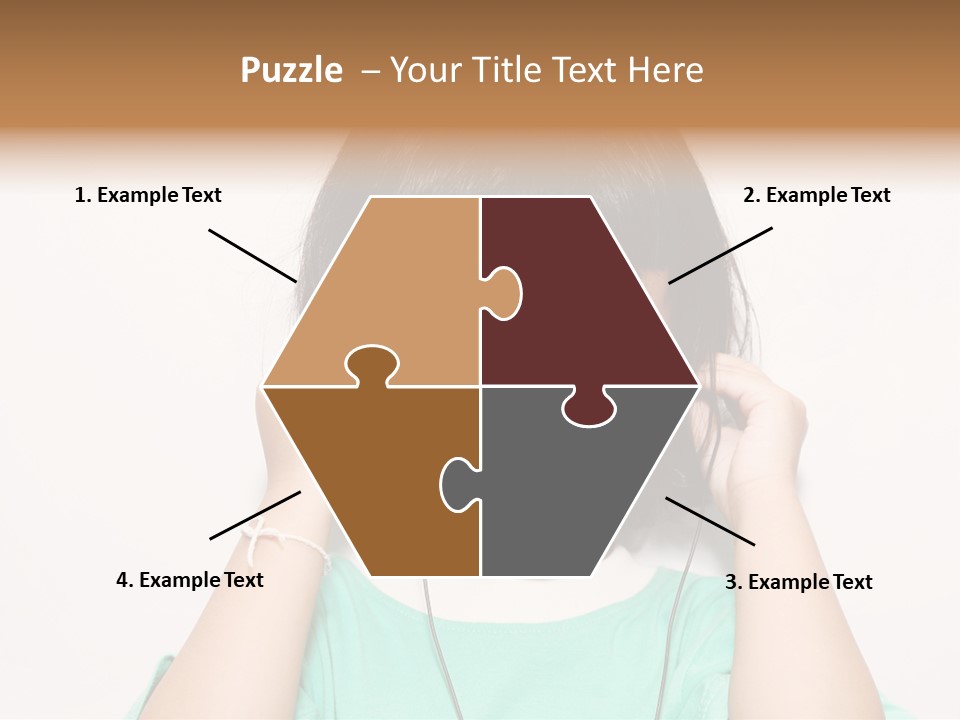 Happiness Model Face PowerPoint Template