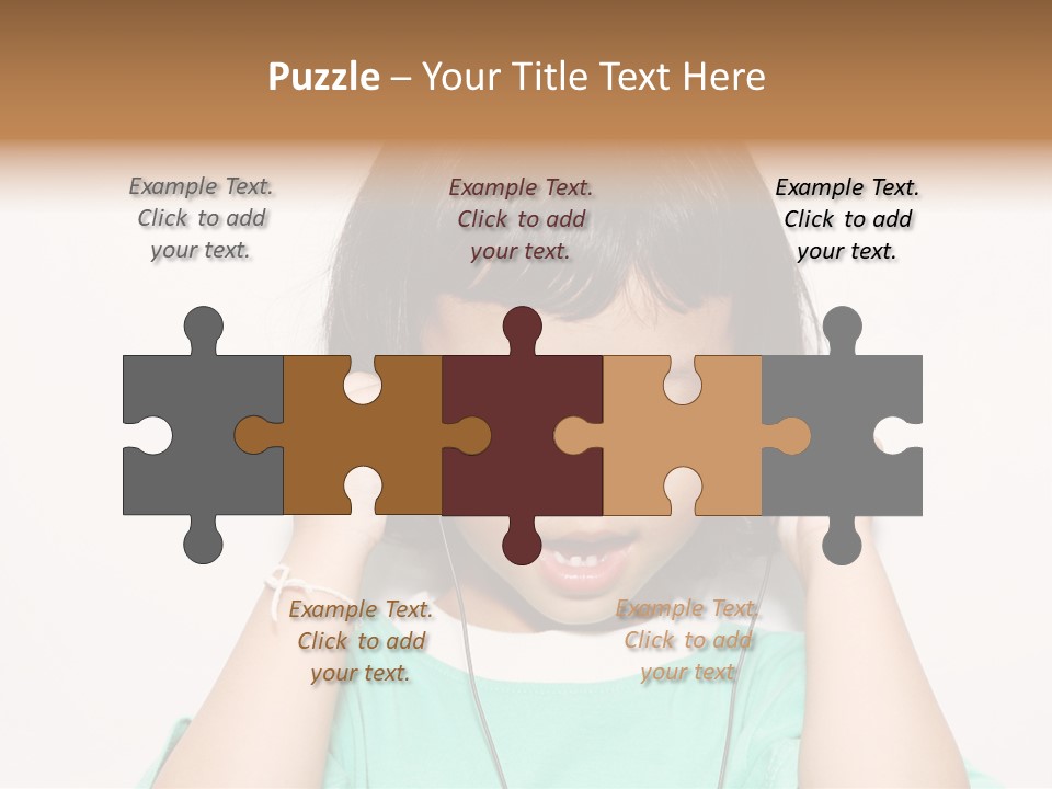 Happiness Model Face PowerPoint Template