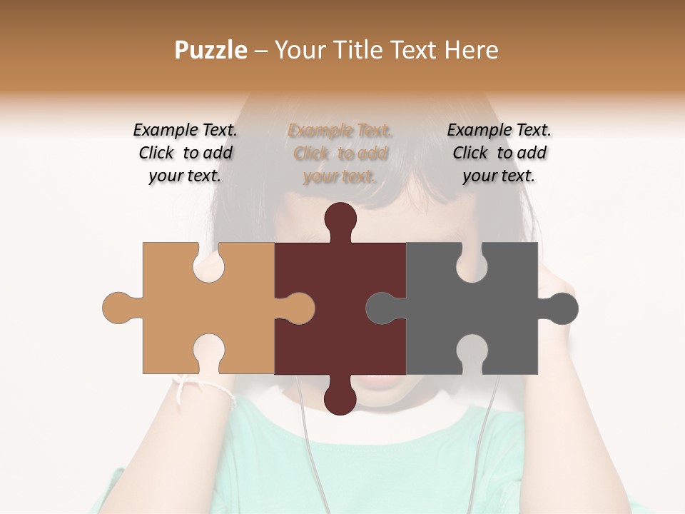 Happiness Model Face PowerPoint Template