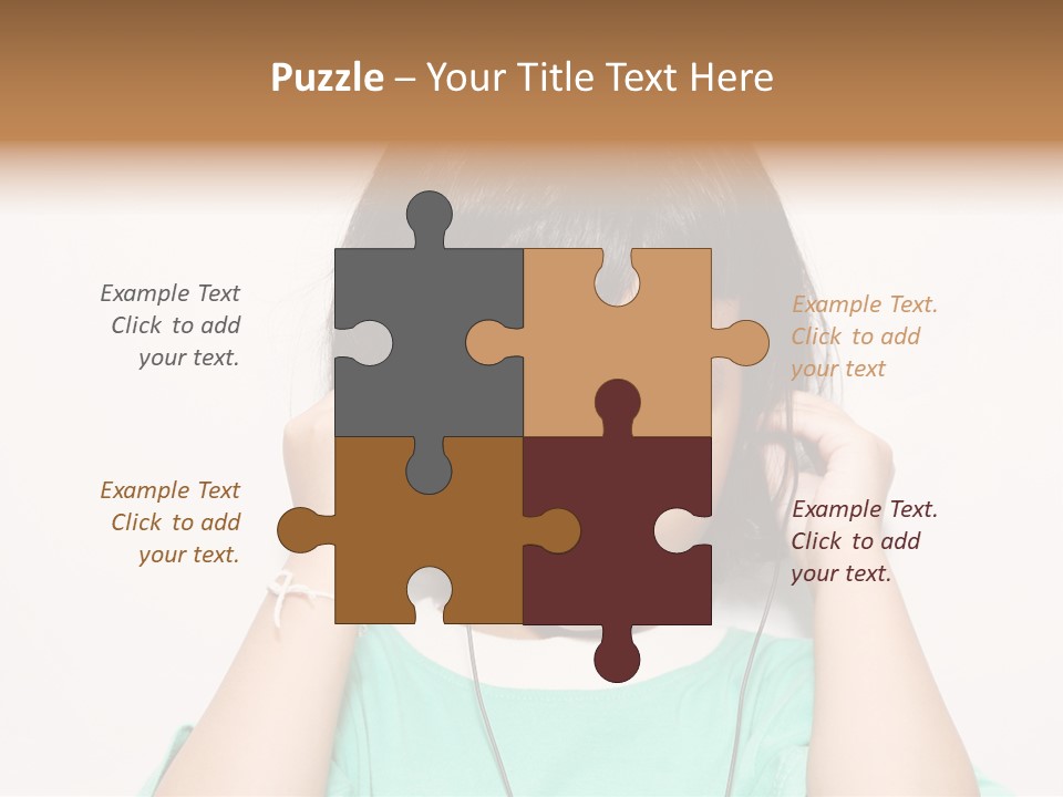 Happiness Model Face PowerPoint Template