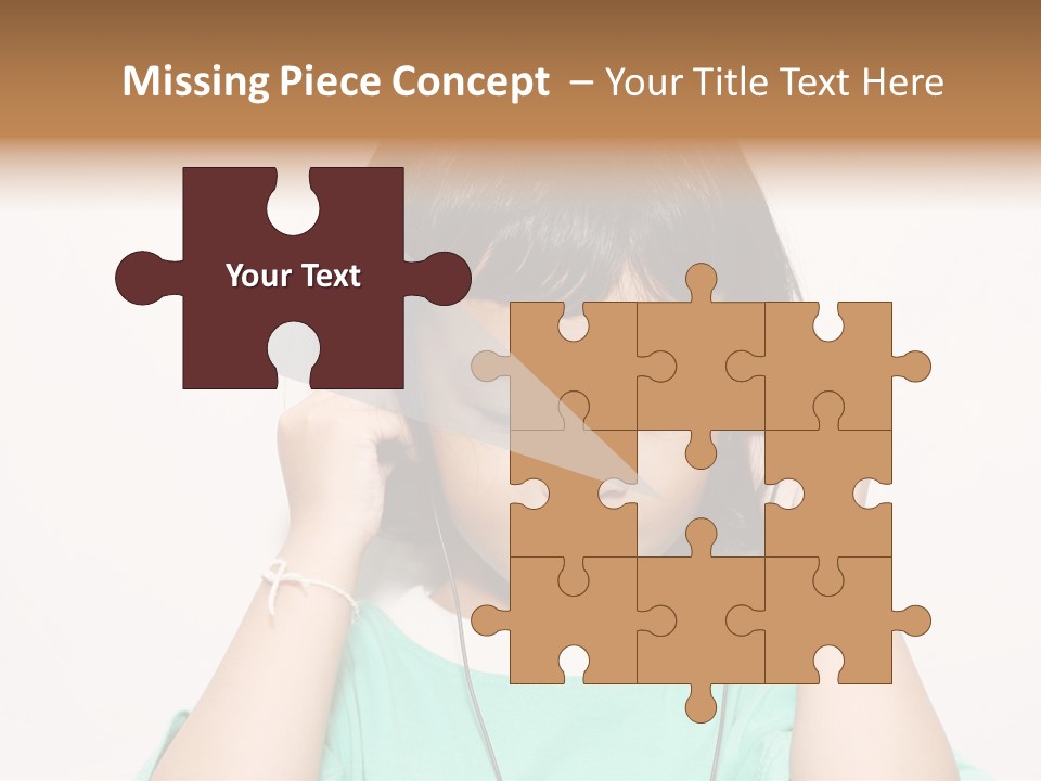 Happiness Model Face PowerPoint Template