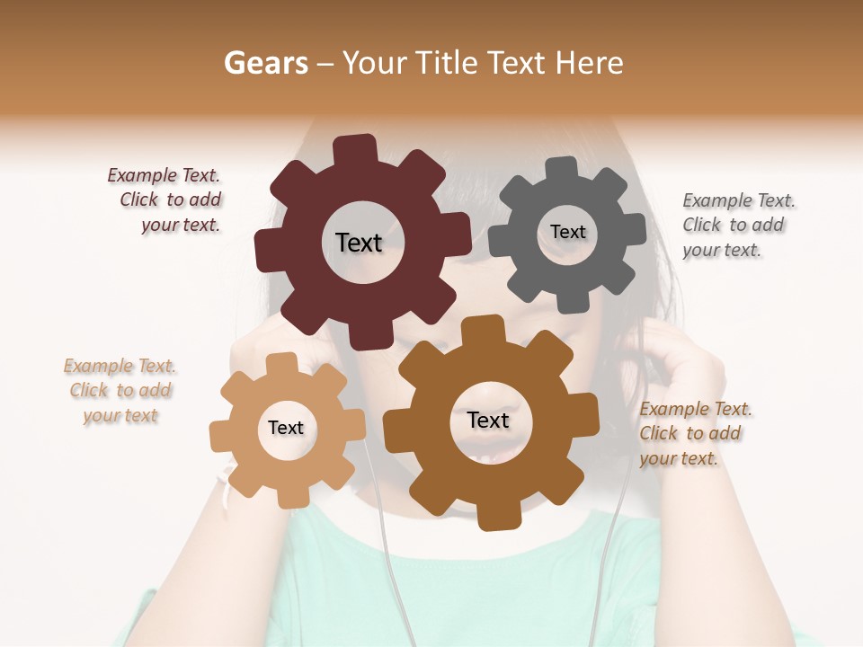 Happiness Model Face PowerPoint Template