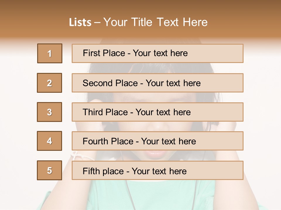 Happiness Model Face PowerPoint Template