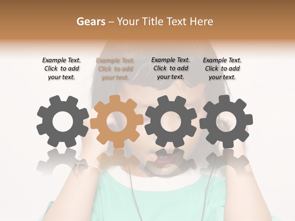 Happiness Model Face PowerPoint Template