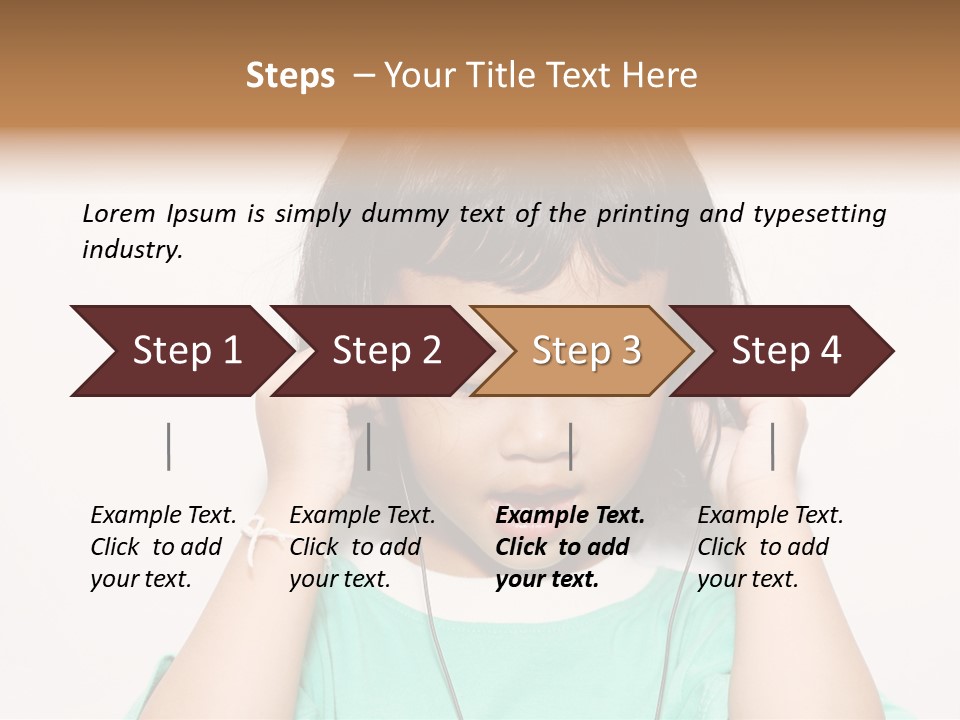 Happiness Model Face PowerPoint Template