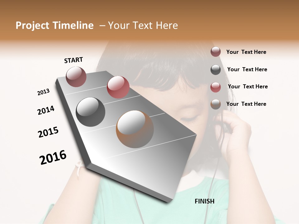 Happiness Model Face PowerPoint Template