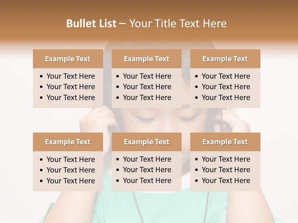 Happiness Model Face PowerPoint Template