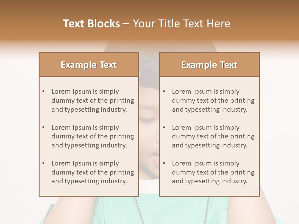 Happiness Model Face PowerPoint Template