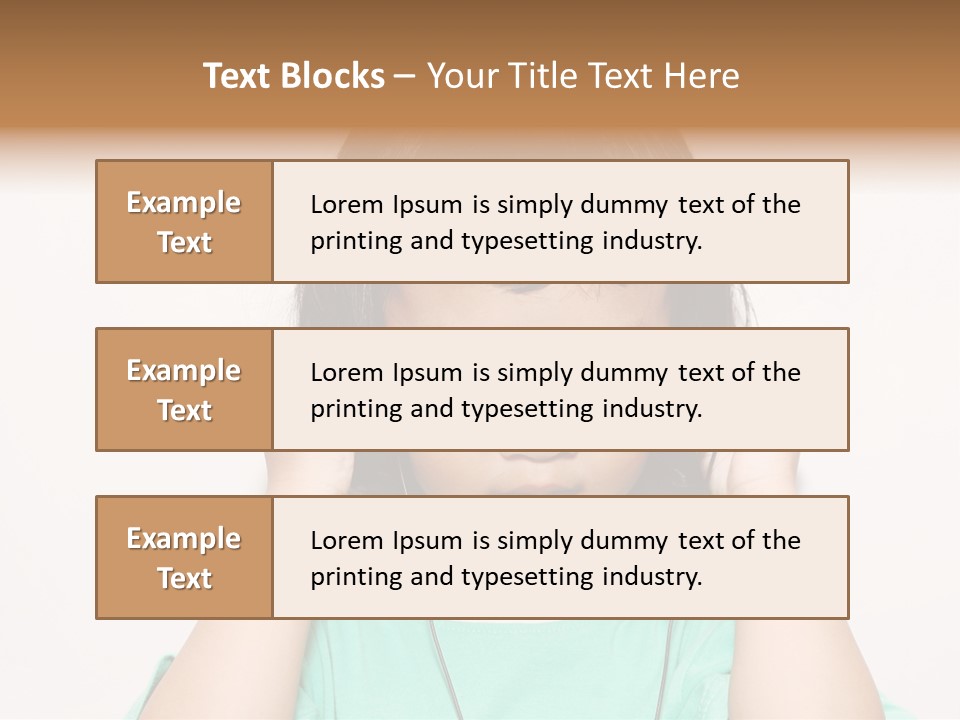 Happiness Model Face PowerPoint Template