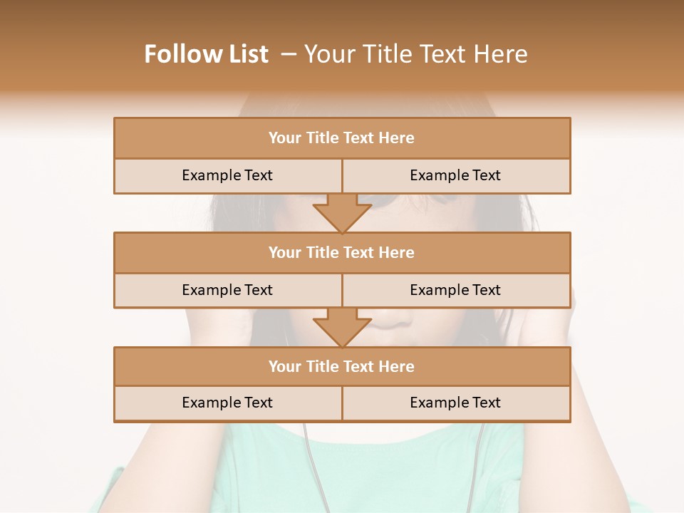 Happiness Model Face PowerPoint Template