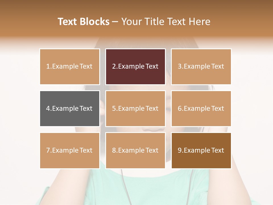 Happiness Model Face PowerPoint Template