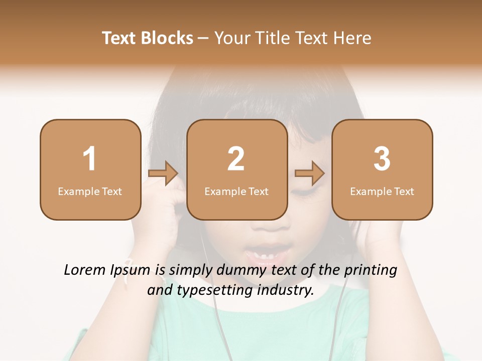 Happiness Model Face PowerPoint Template