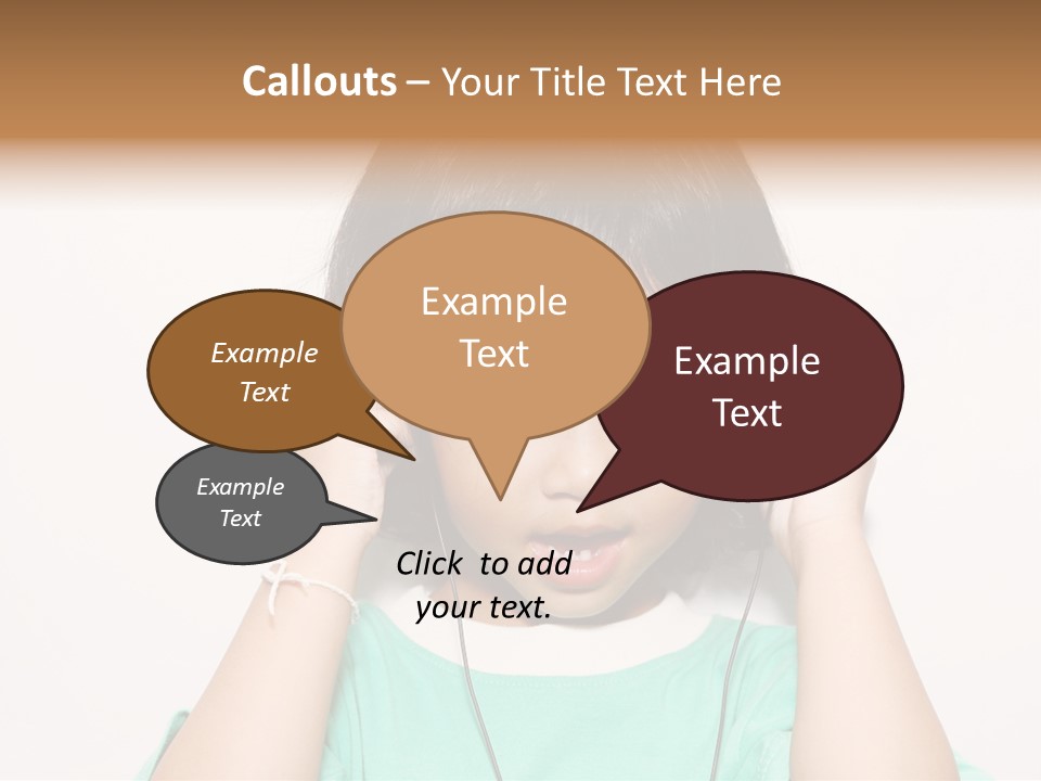 Happiness Model Face PowerPoint Template