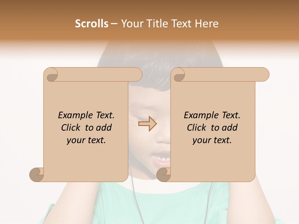 Happiness Model Face PowerPoint Template