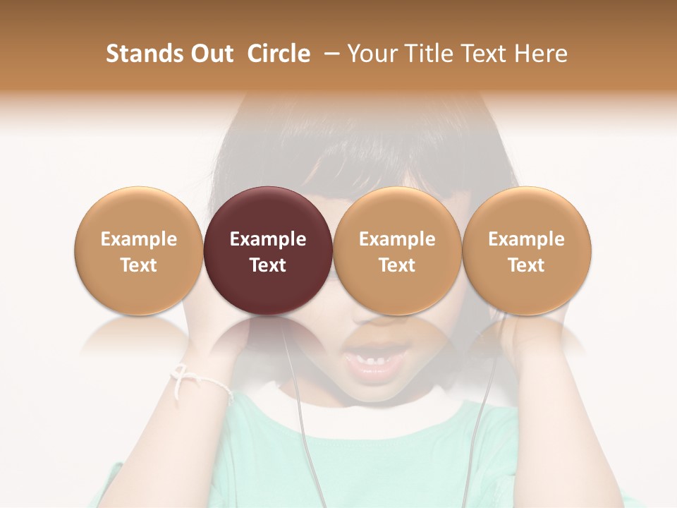 Happiness Model Face PowerPoint Template