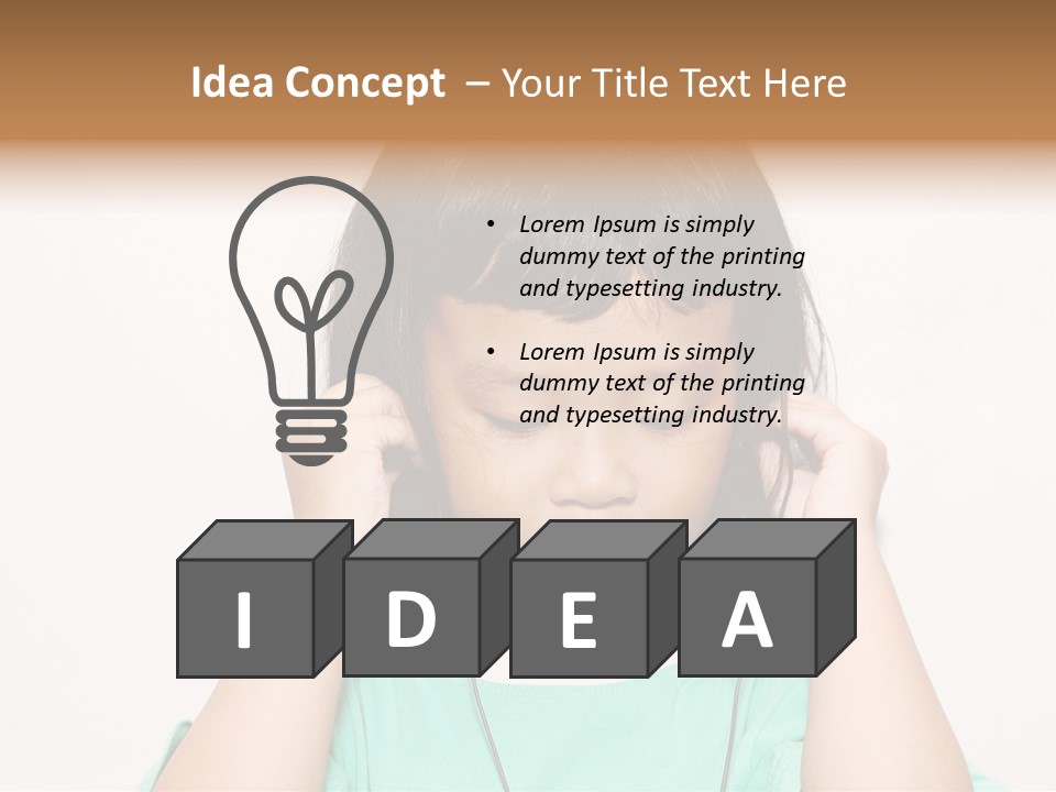 Happiness Model Face PowerPoint Template