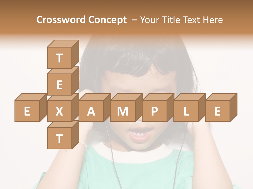 Happiness Model Face PowerPoint Template