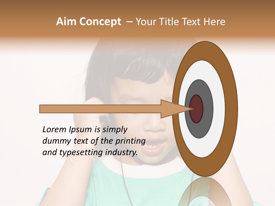 Happiness Model Face PowerPoint Template