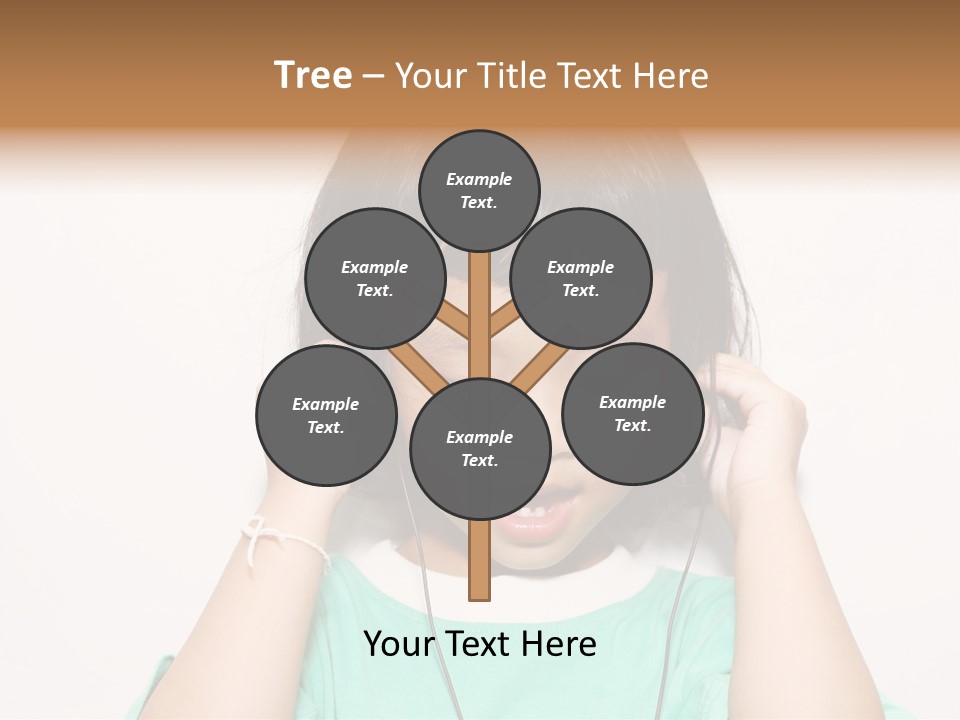 Happiness Model Face PowerPoint Template