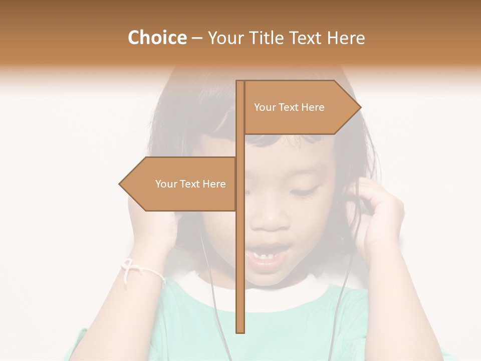 Happiness Model Face PowerPoint Template