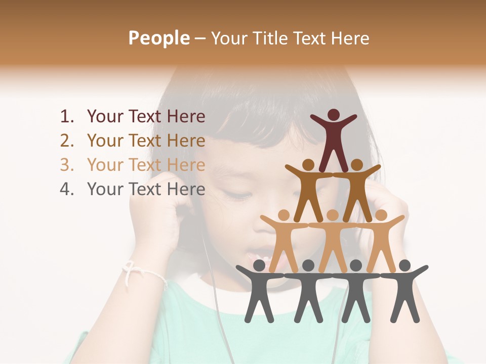 Happiness Model Face PowerPoint Template