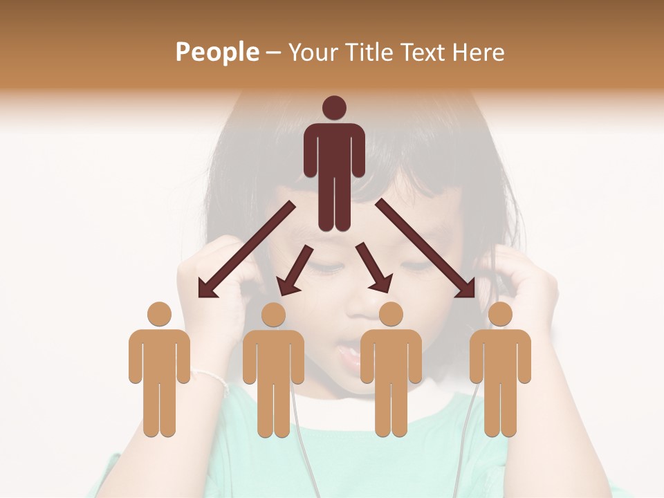 Happiness Model Face PowerPoint Template