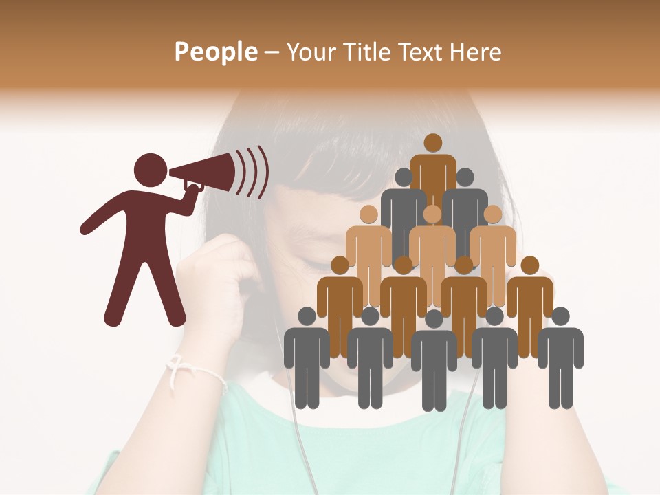 Happiness Model Face PowerPoint Template