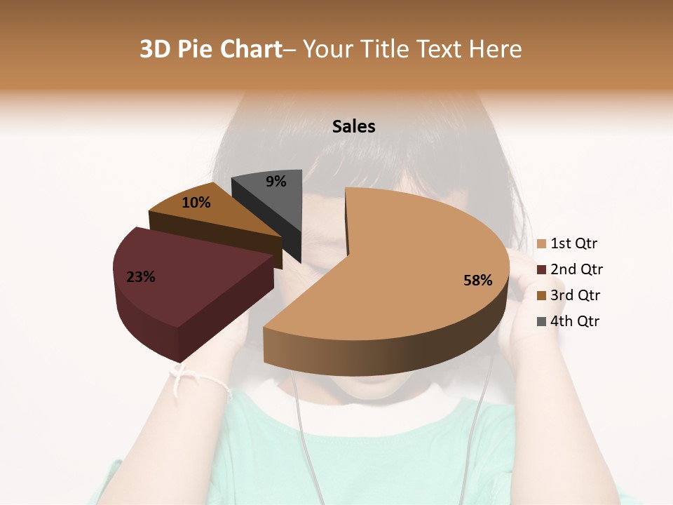 Happiness Model Face PowerPoint Template
