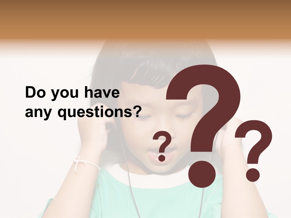 Happiness Model Face PowerPoint Template