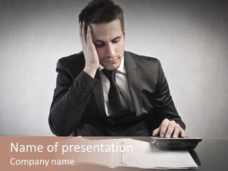 Problem Business Caucasian PowerPoint Template